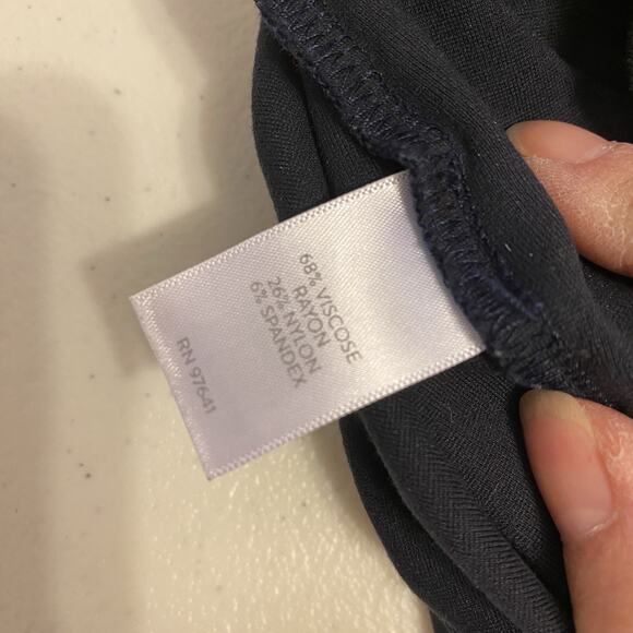 J. Jill Ponte Navy Blue Pull On Leggings Slim Leg pants Women SP Elastic Waist - Picture 6 of 10